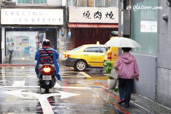 台湾で雨の日の様子