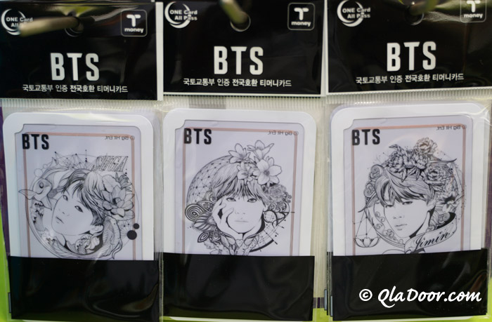 韓国のコンビニで買えるBTSのT-money交通カード